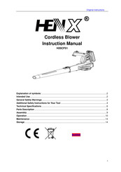 HENX H20CF01 Instruction Manual