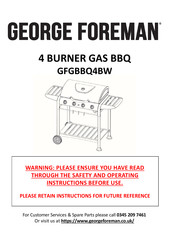 George Foreman GFGBBQ4BW Manual