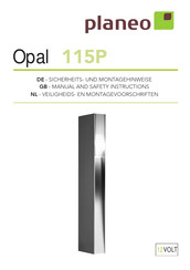 planeo Opal Manual And Safety Instructions