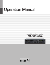 Inter-m PM-236 Operation Manual
