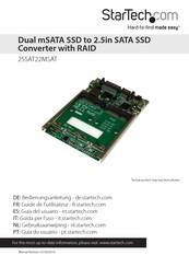 StarTech.com 8ST25SAT22MSAT Instruction Manual