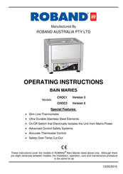 ROBAND CHOC1 Operating Instructions Manual