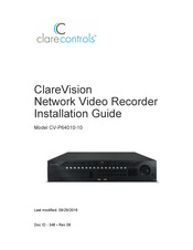 Clare Controls ClareVision CV-P64010-10 Installation Manual