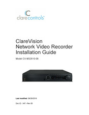 Clare Controls ClareVision CV-M32810-08 Installation Manual