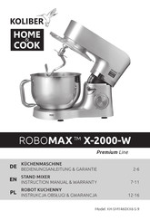 Koliber HOME&COOK ROBOMAX Premium KH-SM1460XX6-S-9 Instruction Manual & Warranty
