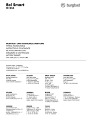 burgbad Bel Smart M1254 Fitting Instructions Manual