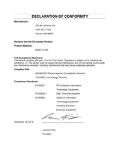 CID Bio-Science CI-202 Instruction Manual