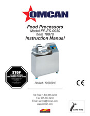 Omcan 10878 Instruction Manual