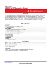 Texas Instruments ADC3541EVM User Manual