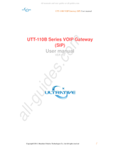 Ultrative UTT-110B-1FXS User Manual