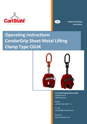 CarlStahl CondorGrip CGUK 1.8 t Operating Instructions Manual