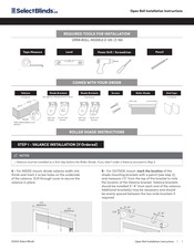 Selectblinds OPEN ROLL Z-125 Installation Instructions Manual