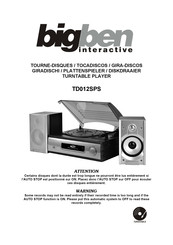 Bigben TD012SPS Manual
