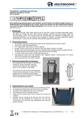 Heitronic 501228 Installation And Operating Instructions Manual