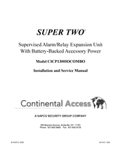 Napco Continental Access SUPER TWO CICP1300IOCOMBO Installation And Service Manual