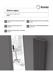 Rointe Sierra aqua TSIA 28B180 Series Instruction & Installation Manual