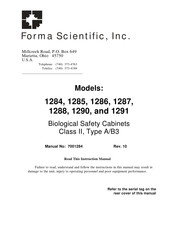 Forma Scientific 1284 Instruction Manual