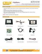 Crux ACPCH-01W Manual
