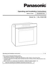 Panasonic HL-CX672B Operating And Installation Instructions
