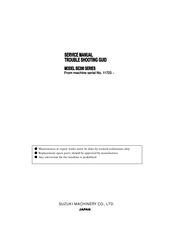 Suzuki SE200 Series Service Manual And Troubleshooting Manual