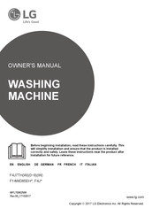 LG F14WD85EH1 Owner's Manual