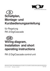 Wolf RK-2 Wiring Diagram, Installation And Short Operating Instructions