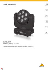 Behringer EUROLIGHT MH710 Quick Start Manual