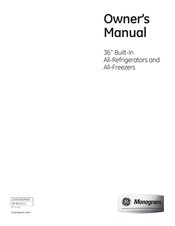 GE Monogram ZIFP360NHXH Owner's Manual
