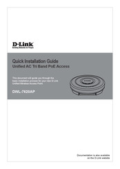 D-Link WL-7620AP Quick Installation Manual