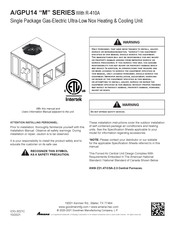 Amana A/GPU14 M Series Quick Start Manual