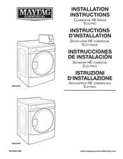 Maytag Commercial MDE28PN Installation Instructions Manual