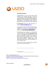 Vizio VX32LOM User Manual