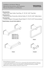 Toto TRADITIONAL COLLECTION B Series Installation And Owner's Manual