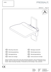 Pressalit Care R5500 Mounting Instruction