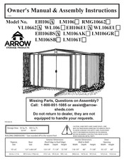 Arrow Storage Products EH106EUA Owner's Manual & Assembly Instructions