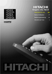 Hitachi L37VP01E Instructions For Use Manual