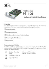 SEH PS1106 Installation Manual