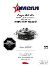 Omcan CE-CN-0350-U Instruction Manual