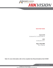 HIKVISION DS-9008HWI-ST-4TB Quick Start Manual