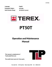 Terex PT50T Operation And Maintenance Manual