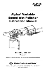 Alpha VSP-340 Instruction Manual