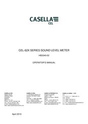 CASELLA CEL CEL-620 Operator's Manual