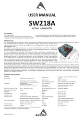Axiom SW218A User Manual