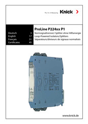 Knick ProLine P224 P1 Series Manual