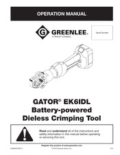 Textron GREENLINE GATOR EK6IDL Operation Manual