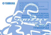 Yamaha YFM450FAA YFM450FWA Owner's Manual
