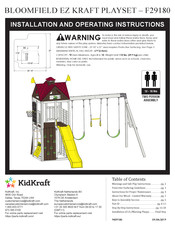 KidKraft BLOOMFIELD F29180 Installation And Operating Instructions Manual