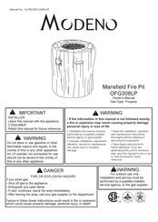 Modeno OFG308LP Owner's Manual