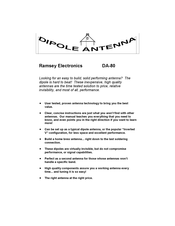 Ramsey Electronics DA-80 Quick Start Manual