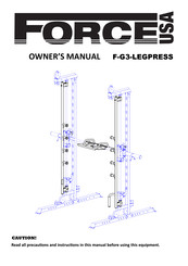 Force USA F-G3-LEGPRESS Owner's Manual